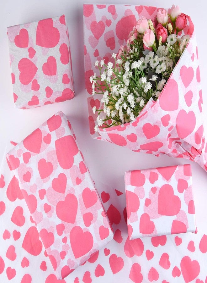 PLULON 60 Sheets Valentine Day Tissue Paper for Gift Bags, Heart Tissue Paper Bulk Wrapping Paper for Valentine's Day, Wedding, DIY Crafts Gift Decor, Wrapping Accessory, Gift Wrapping Tissue Paper - Image 4